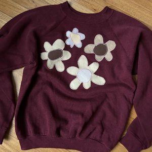 Kate Sando Women's XS Maroon Crewneck Sweatshirt